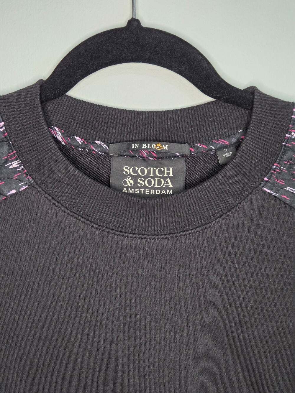 Scotch & Soda Black women's Quilted Sweatshirt, size S - Picture 7 of 7